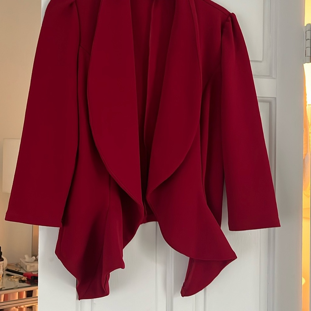 SHEIN cranberry colored adorable jacket/blazer unlined.